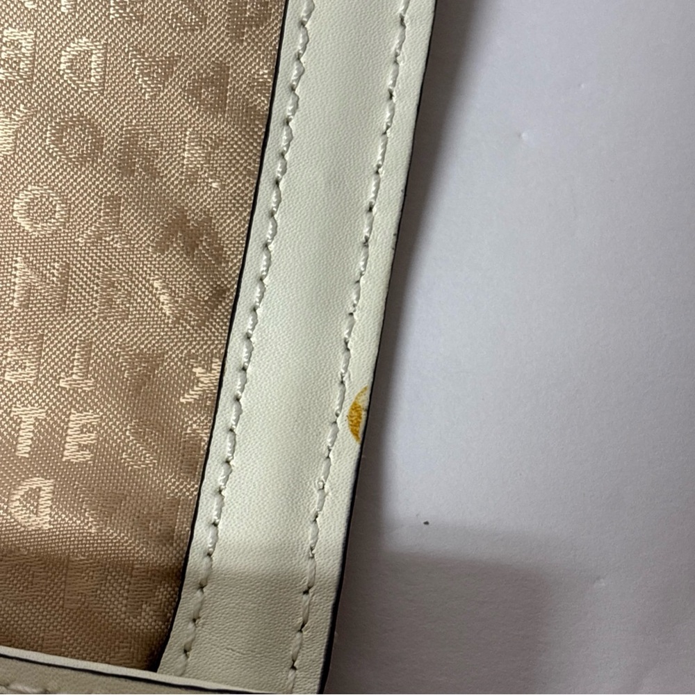 Kate Spade New York Montford Park Straw & White w/ Gold Clutch/Purse - Picture 13 of 15